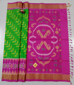 Parrot Green with Pink Pallu (POC/3066)