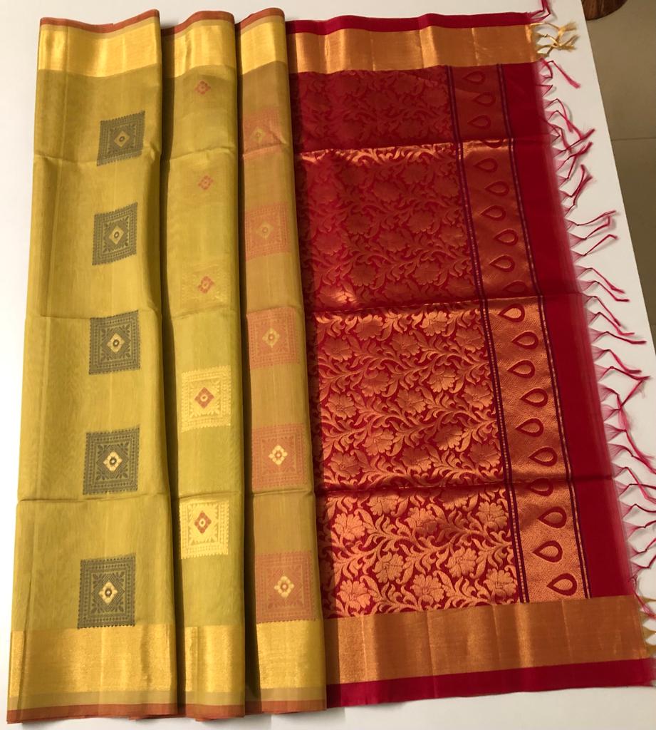 Tan Brown Color with Red Color Pallu (SEC/4023)
