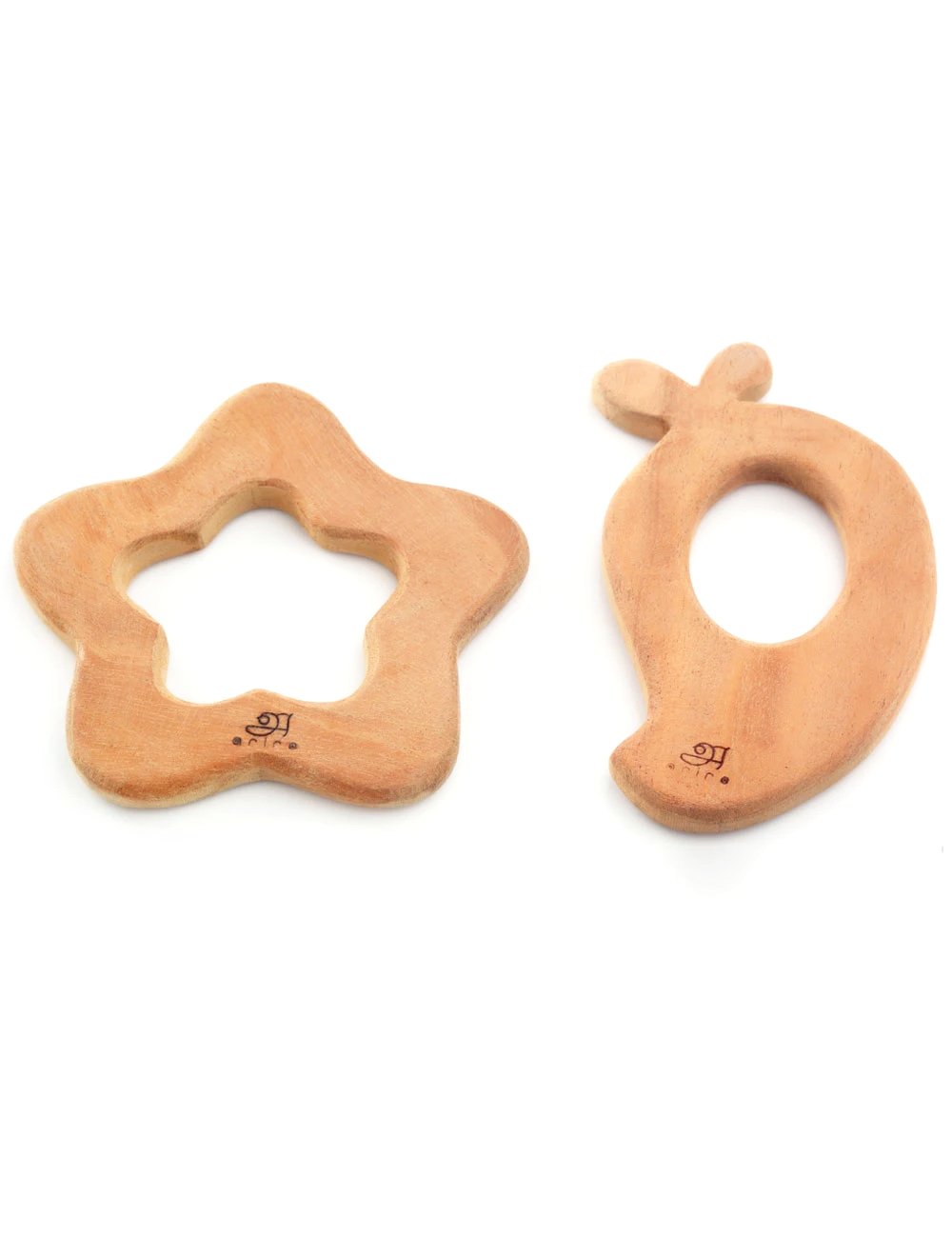 Neem Wooden Teethers - Mango and Star