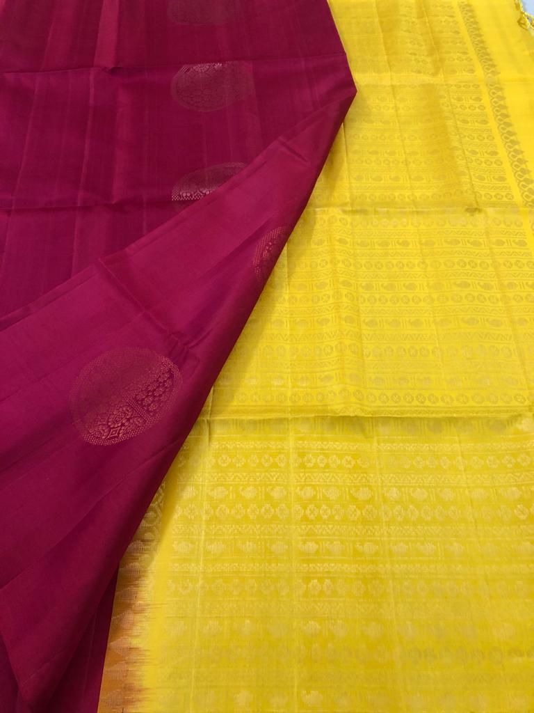 Red with Lemon Yellow Pallu (STM/3260)